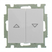 Выключатель для жалюзи ABB Basic 55 без фиксации цвет белый шале (2026/4 UC-96-5)