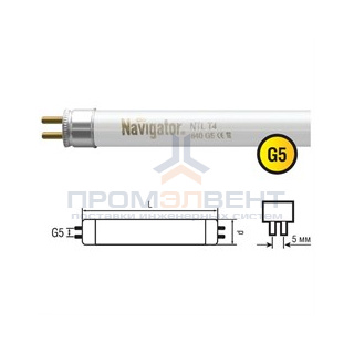 Лампа люминесцентная миниат. G5 12W NTL-T4-12-840-G5 Navigator