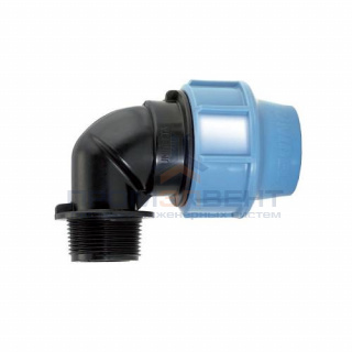 Переход на наружную резьбу угловой UNIDELTA 1008 - 32 x 1"1/4 (для труб ПНД, резьба пластиковая)