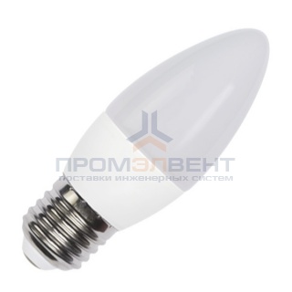 Лампа светодиодная свеча FL-LED C37 7,5W 2700К 220V E27 37х108 700Лм теплый свет